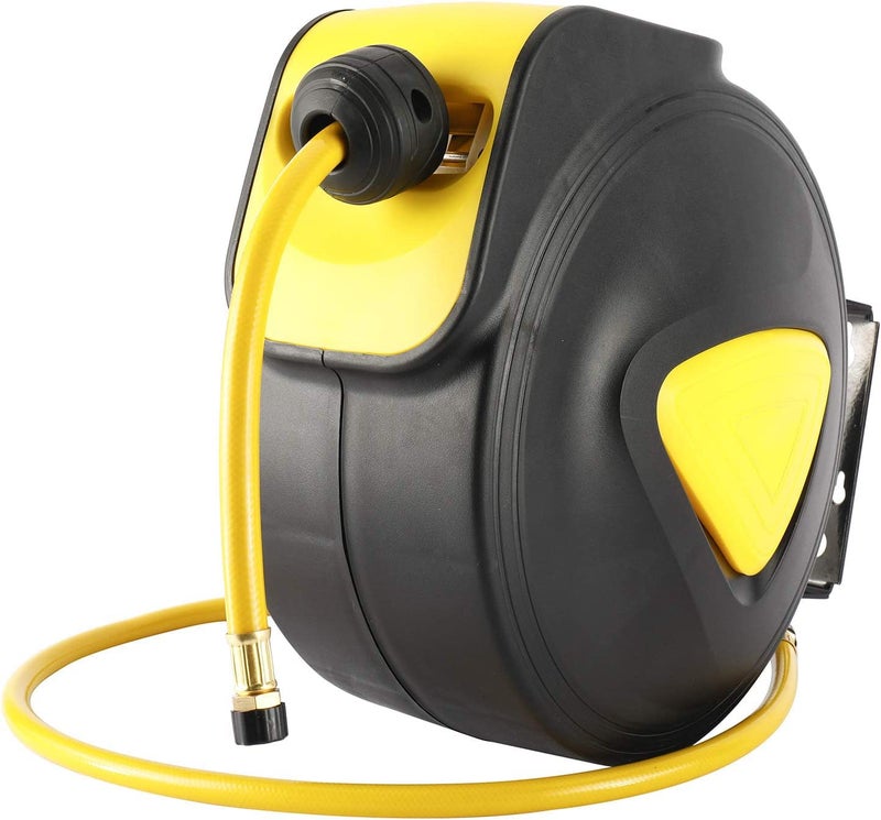 BTSHUB Retractable Air Hose Reel 5/16 in. x 33' ft Hose Wall Mount Tool 180 Degree Rotation - Image 3